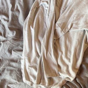 Lululemon Light grey/blue Knit Pullover with Logo Accent